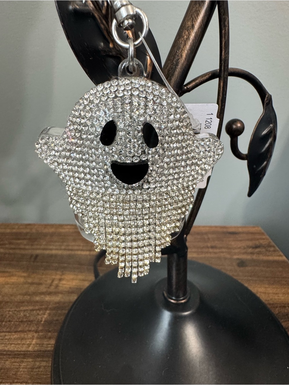 Bath & body works Ghost Keychain Silver Sparkle hand sanitizer holder